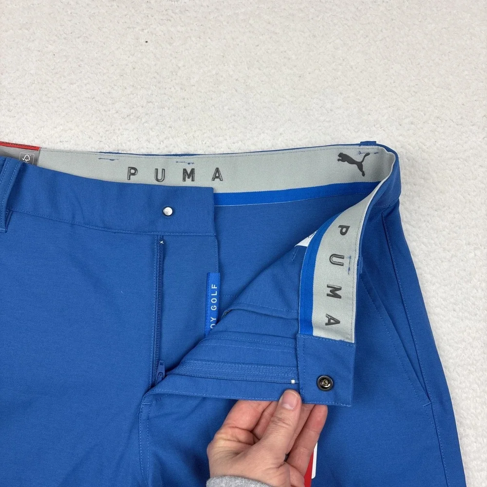 NEW PUMA‎ Mens 'Jackpot' Performance Shorts Size 28 Blue Stretch Lightweight NWT